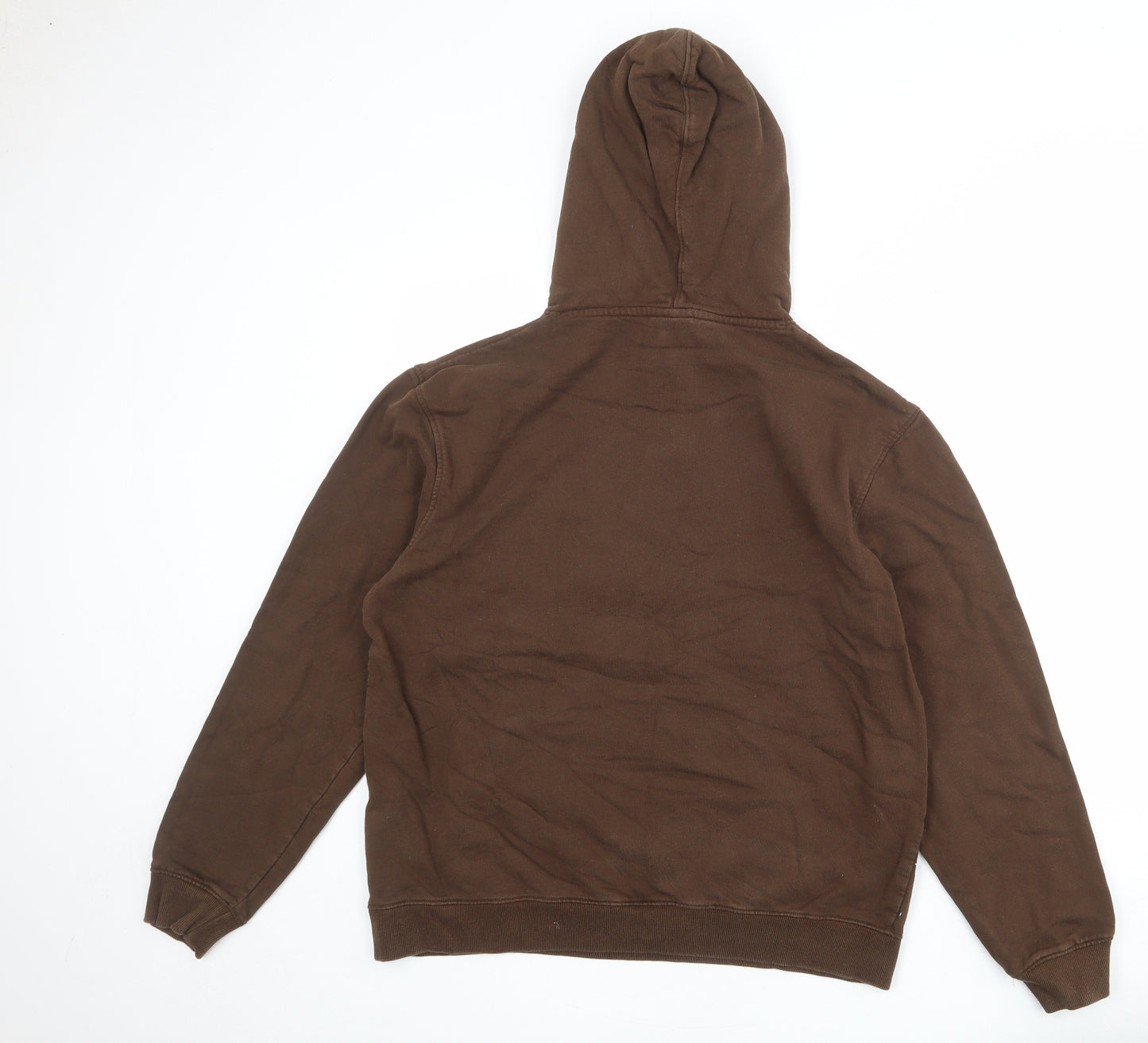 St.Pauli Mens Brown Cotton Pullover Hoodie Size L - Skull & Cross Bones