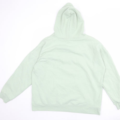 New Look Womens Green Cotton Pullover Hoodie Size L Pullover