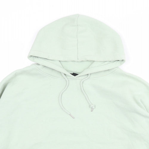 New Look Womens Green Cotton Pullover Hoodie Size L Pullover