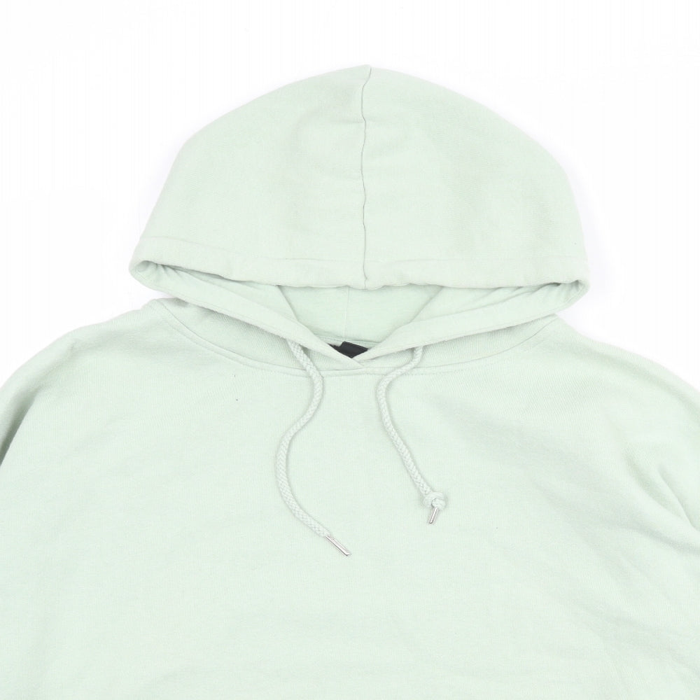 New Look Womens Green Cotton Pullover Hoodie Size L Pullover