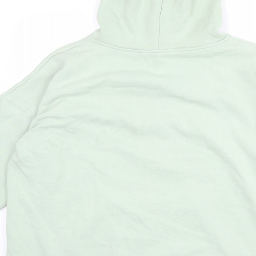 New Look Womens Green Cotton Pullover Hoodie Size L Pullover