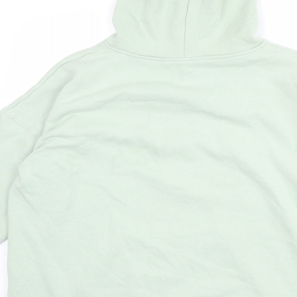 New Look Womens Green Cotton Pullover Hoodie Size L Pullover