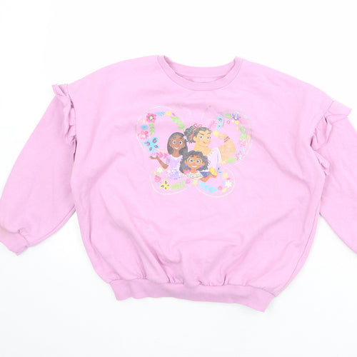 Encanto Girls Purple Cotton Pullover Sweatshirt Size 8 Years Pullover