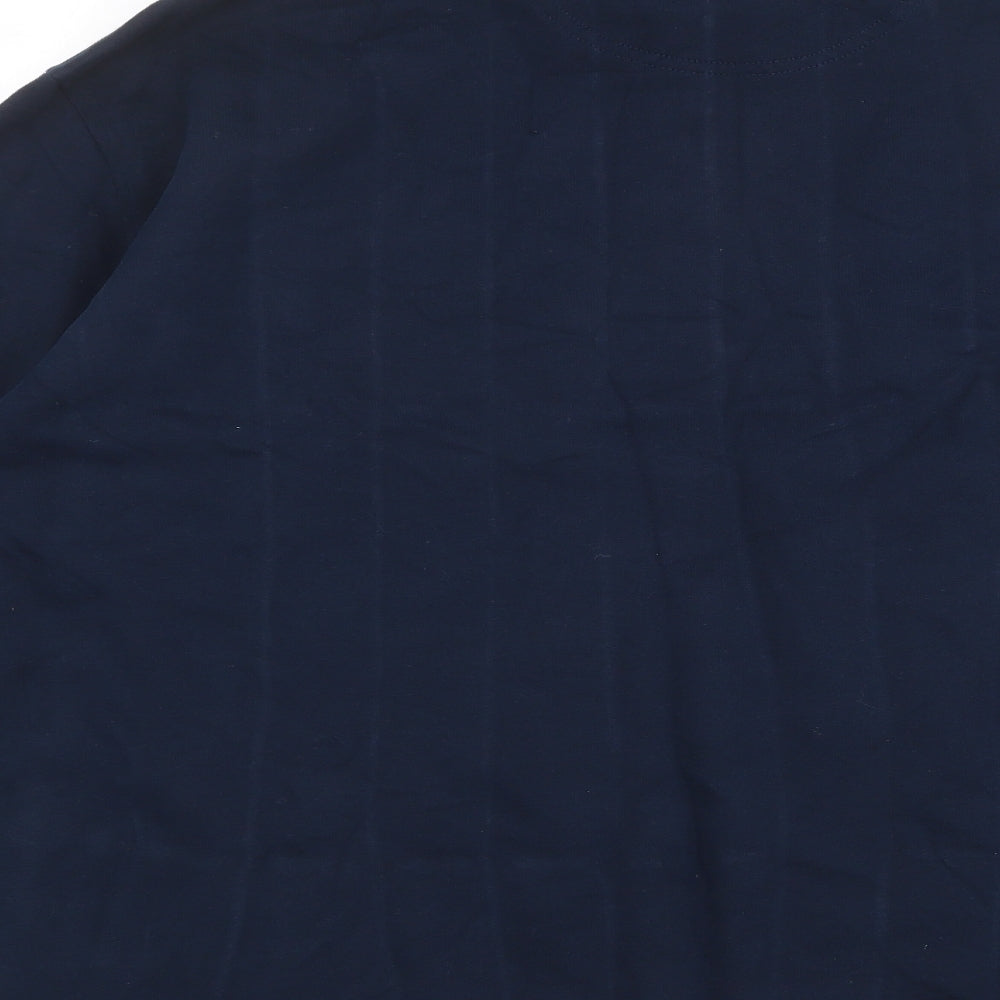 Marks and Spencer Mens Blue Cotton Polo Size 3XL Collared Button