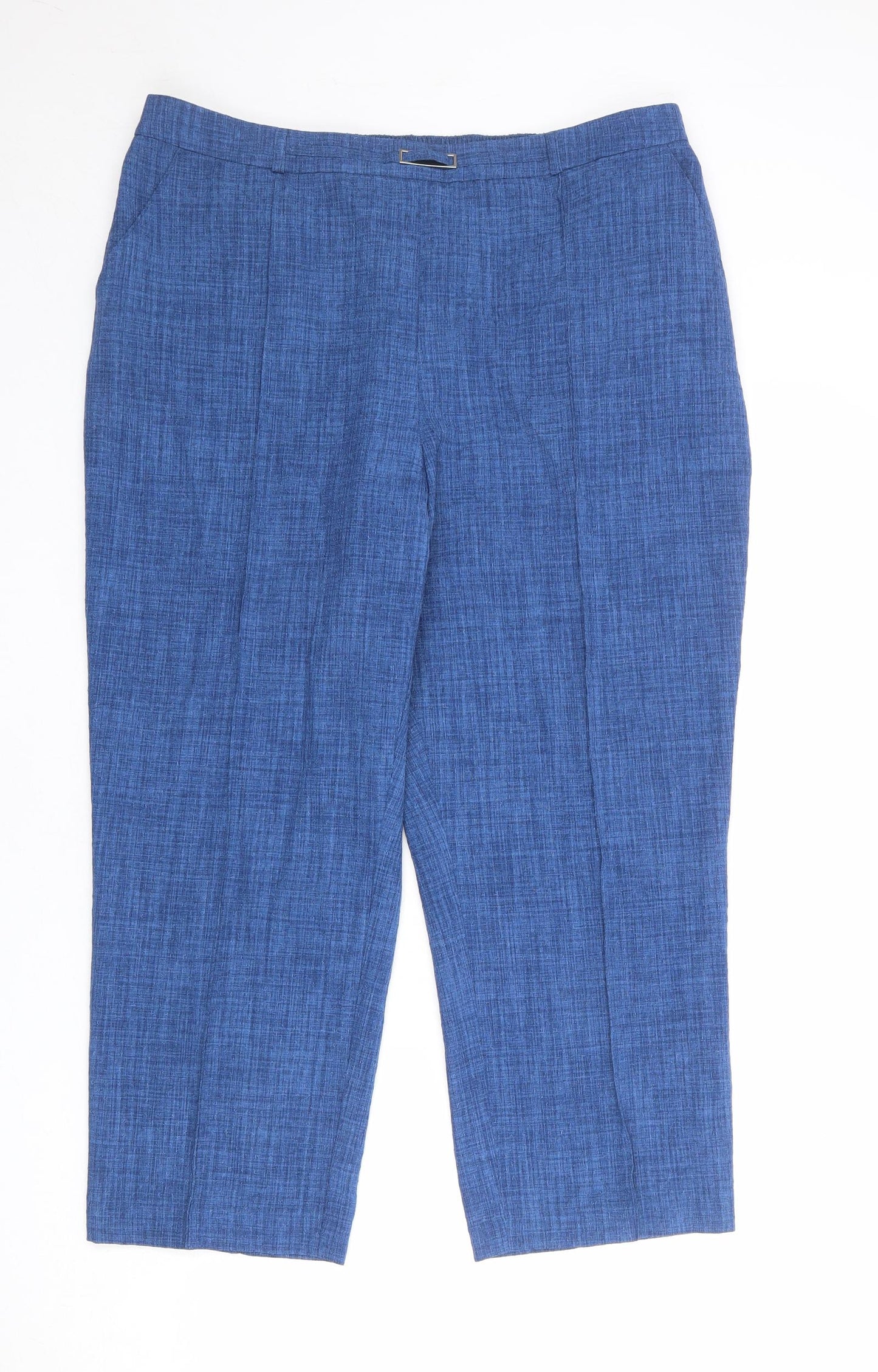 EWM Womens Blue Polyester Trousers Size 20 L25 in Regular