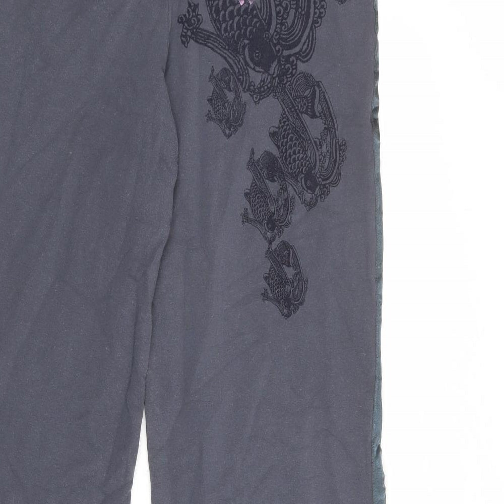 Onfire Womens Grey Cotton Jogger Trousers Size S L30 in Regular Drawstring