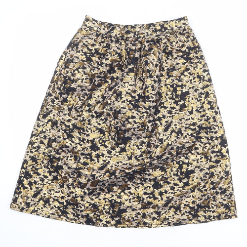 Miss Selfridge Womens Multicoloured Geometric Polyester A-Line Skirt Size 6 Zip