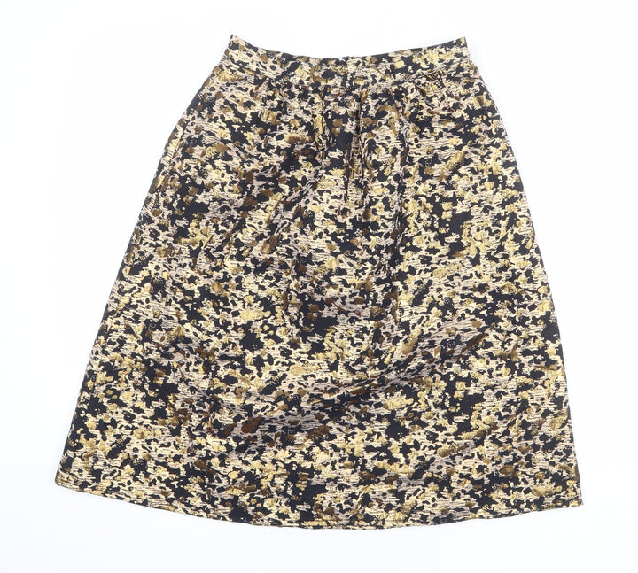 Miss Selfridge Womens Multicoloured Geometric Polyester A-Line Skirt Size 6 Zip