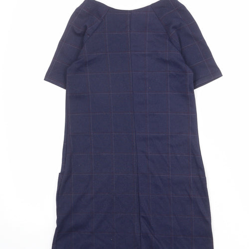 Innocence Girls Blue Geometric Polyester Shift Size 9 Years Round Neck Pullover