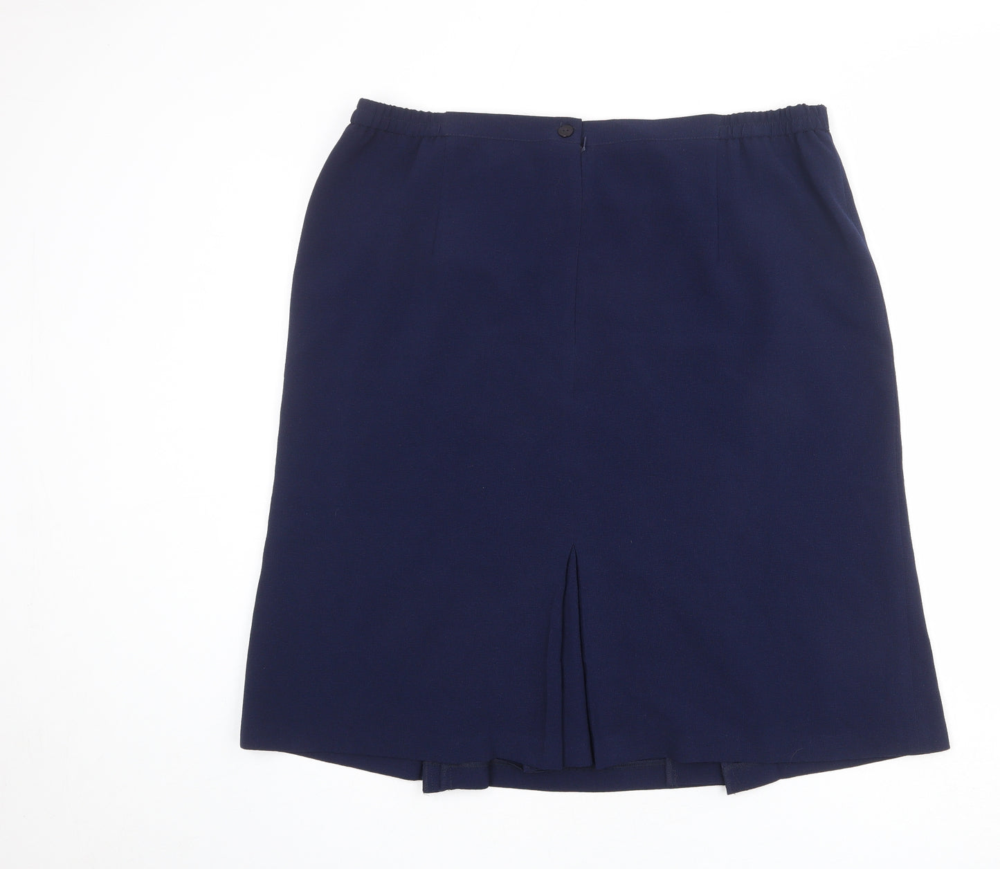 Hudson & Onslow Womens Blue Polyester A-Line Skirt Size 20 Zip