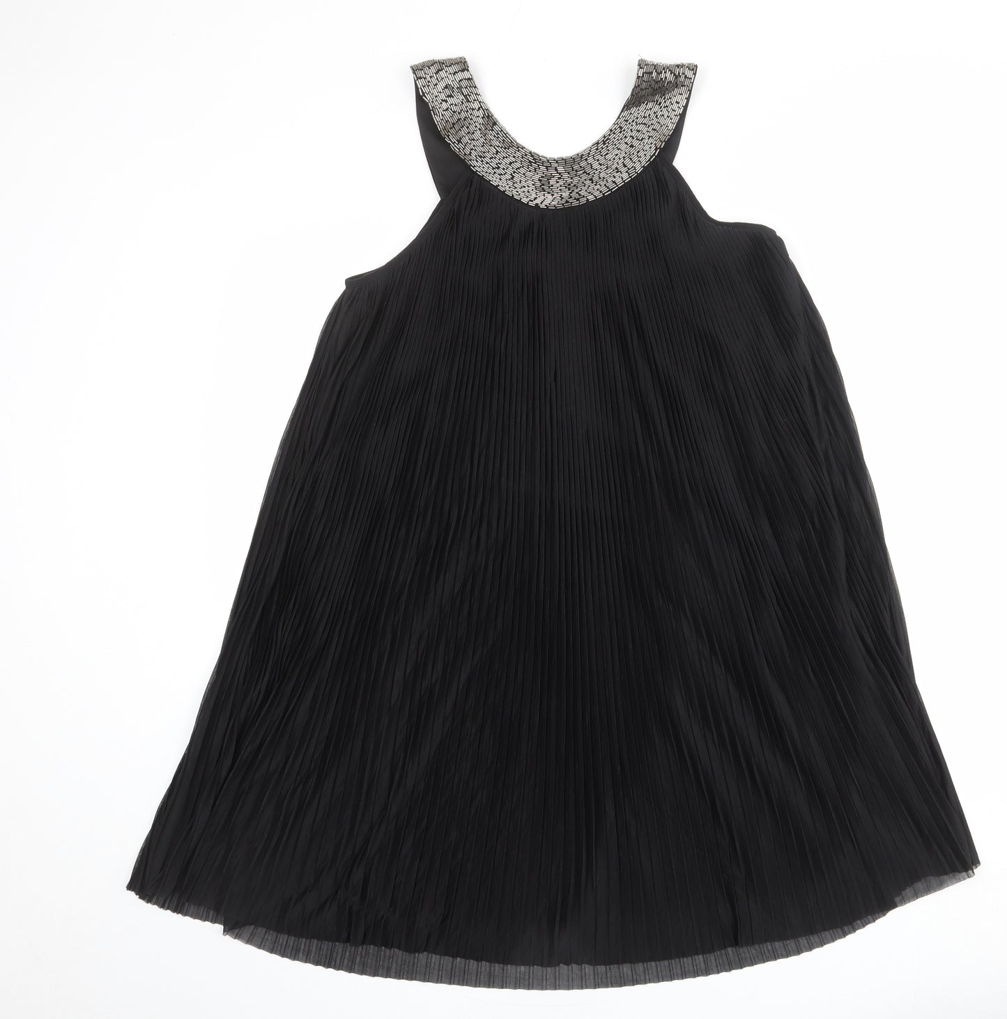 Dorothy Perkins Womens Black Polyester Tank Dress Size 16 Round Neck Pullover