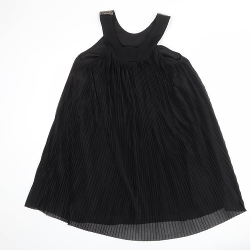 Dorothy Perkins Womens Black Polyester Tank Dress Size 16 Round Neck Pullover