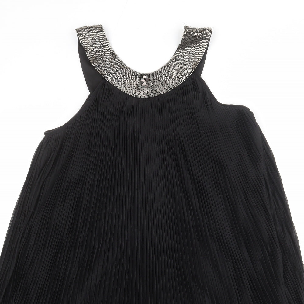 Dorothy Perkins Womens Black Polyester Tank Dress Size 16 Round Neck Pullover