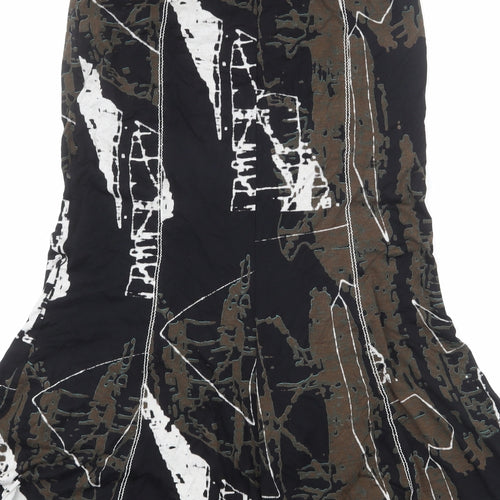 Chianti Womens Multicoloured Geometric Viscose Swing Skirt Size 10