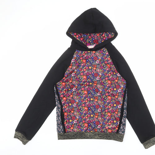 Desigual Girls Multicoloured Floral Viscose Pullover Hoodie Size 13-14 Years Pullover