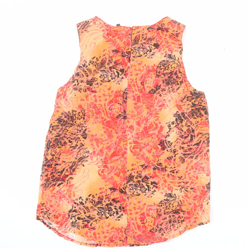 Yest Womens Multicoloured Geometric Viscose Basic Tank Size 10 Round Neck