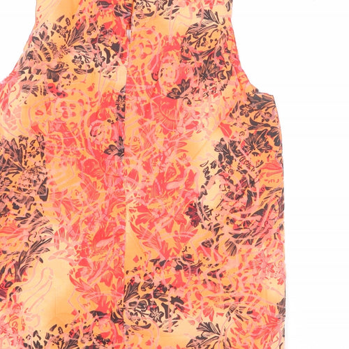 Yest Womens Multicoloured Geometric Viscose Basic Tank Size 10 Round Neck
