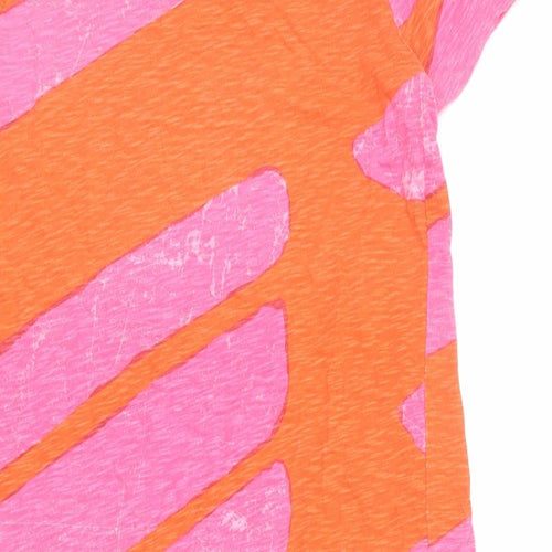 FOIL Womens Pink Striped 100% Cotton A-Line Size S Round Neck Pullover