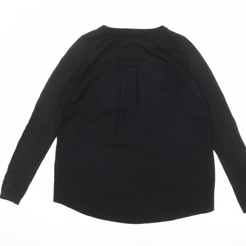 Topshop Womens Black Round Neck Polyester Pullover Jumper Size 10
