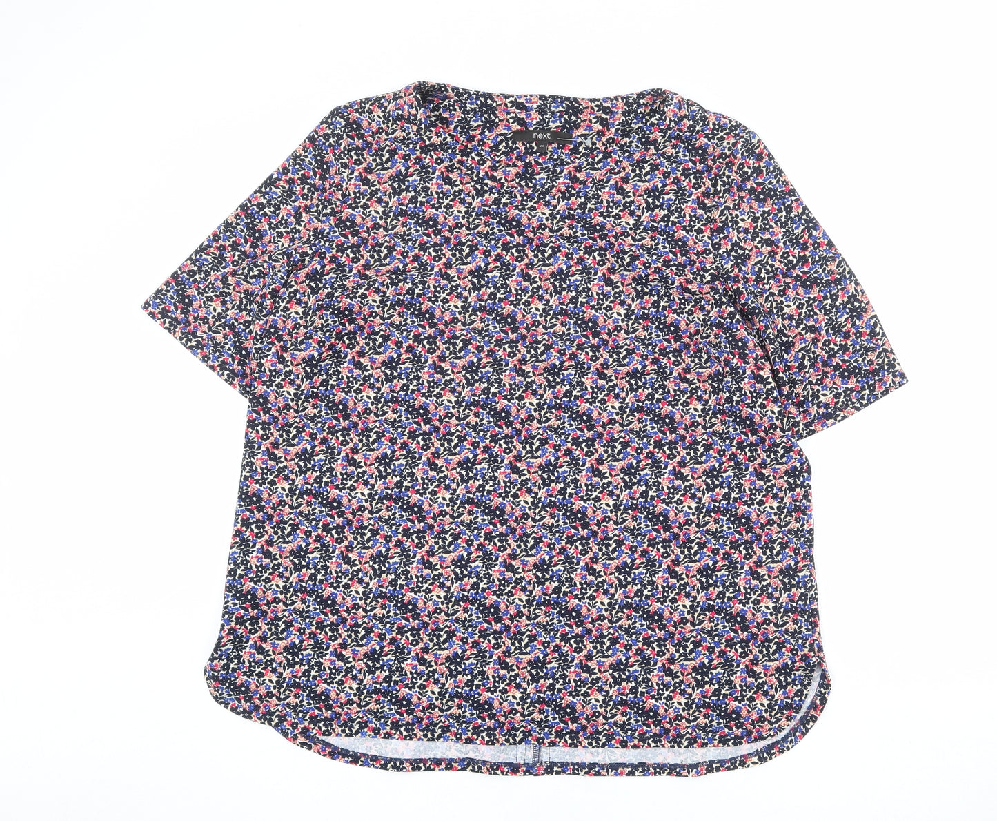 NEXT Womens Multicoloured Floral Polyester Basic Blouse Size 20 Round Neck