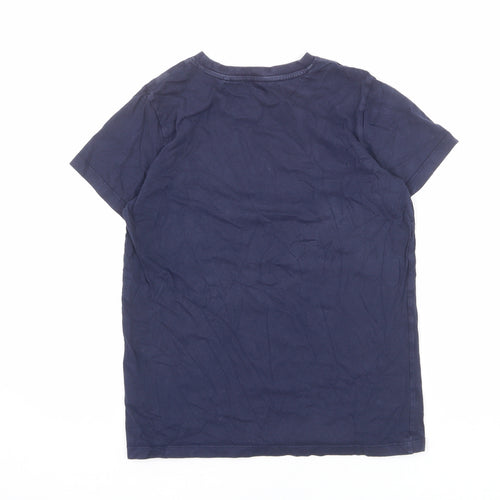 Debenhams Boys Blue 100% Cotton Basic T-Shirt Size 12-13 Years Round Neck Pullover - Game Changer Football