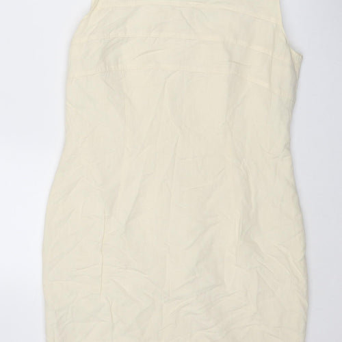 St Michael Womens Ivory Modal Shift Size 12 Round Neck Zip