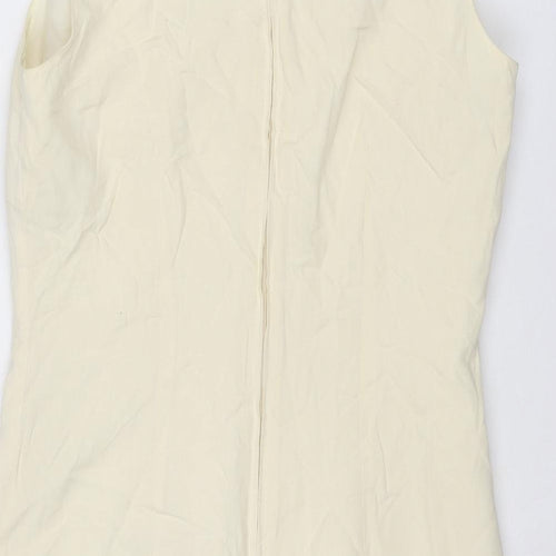 St Michael Womens Ivory Modal Shift Size 12 Round Neck Zip