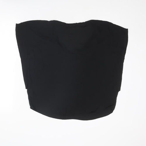 Oasis Womens Black Polyester Camisole Blouse Size 14 V-Neck