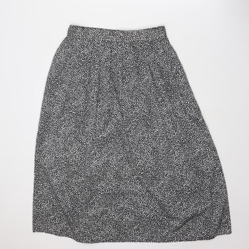 Peepers Sidney Murray Womens Black Geometric Polyester Peasant Skirt Size 30 in