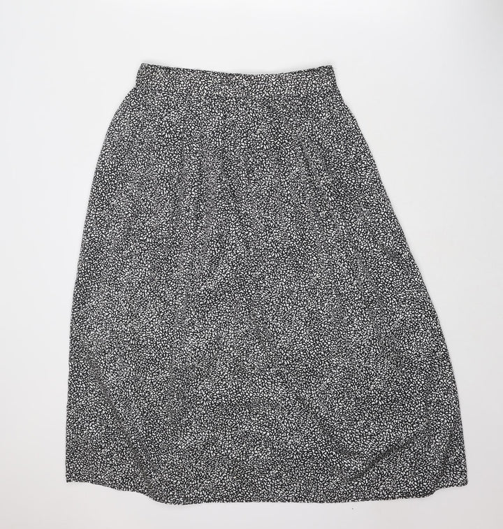 Peepers Sidney Murray Womens Black Geometric Polyester Peasant Skirt Size 30 in