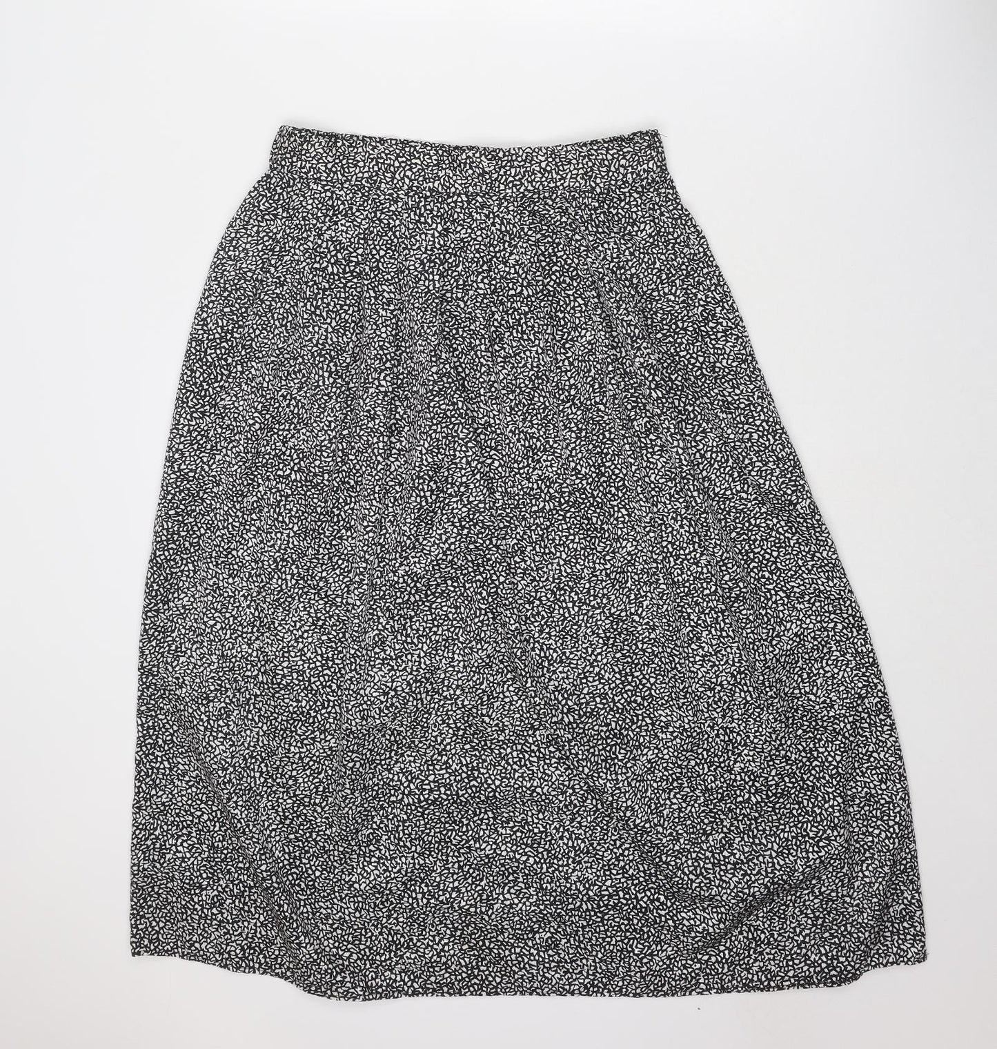 Peepers Sidney Murray Womens Black Geometric Polyester Peasant Skirt Size 30 in