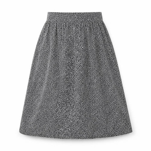 Peepers Sidney Murray Womens Black Geometric Polyester Peasant Skirt Size 30 in
