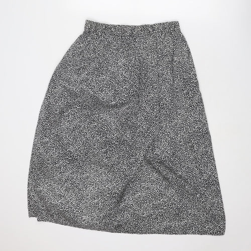 Peepers Sidney Murray Womens Black Geometric Polyester Peasant Skirt Size 30 in