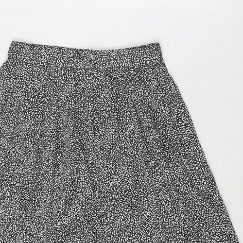 Peepers Sidney Murray Womens Black Geometric Polyester Peasant Skirt Size 30 in