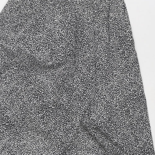 Peepers Sidney Murray Womens Black Geometric Polyester Peasant Skirt Size 30 in