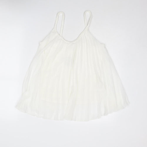 Apricot Womens White Polyester Camisole Tank Size 8 Scoop Neck