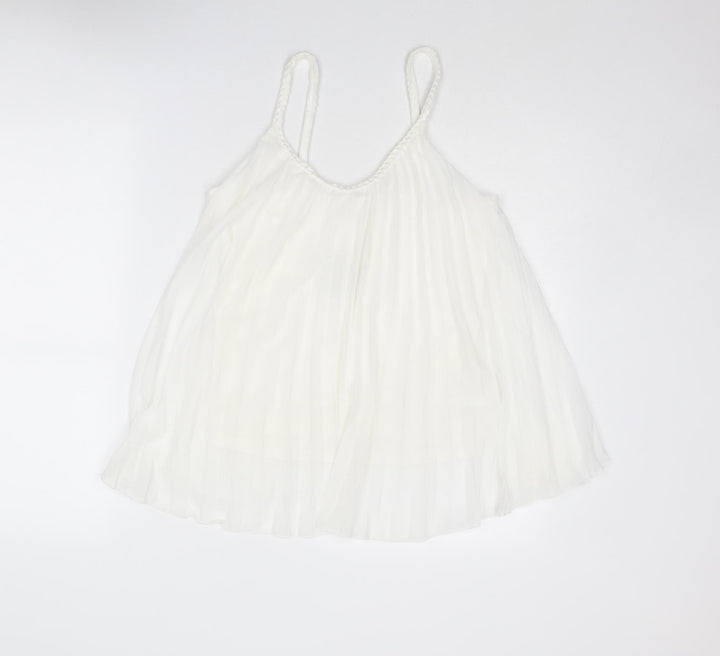 Apricot Womens White Polyester Camisole Tank Size 8 Scoop Neck