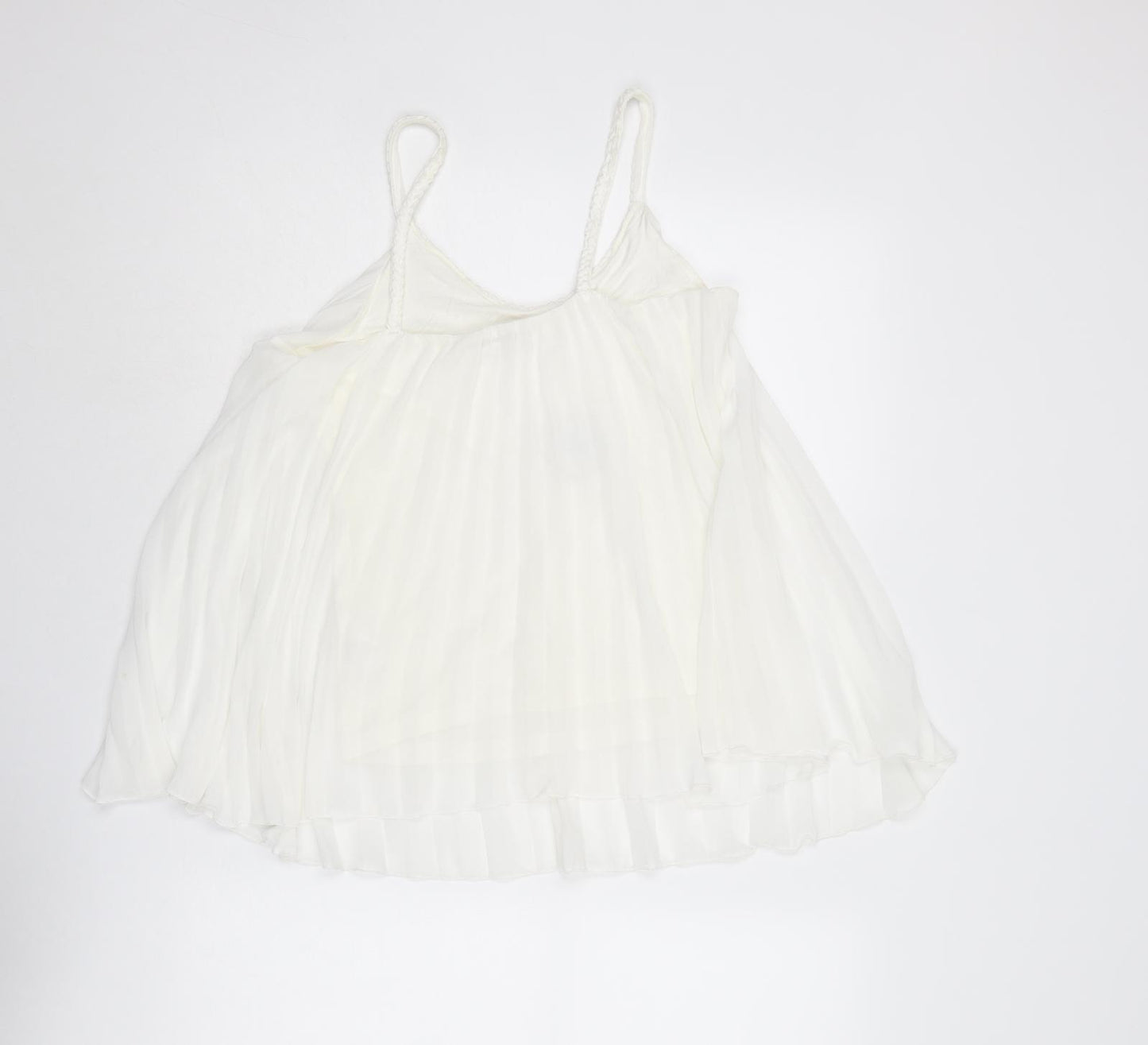 Apricot Womens White Polyester Camisole Tank Size 8 Scoop Neck