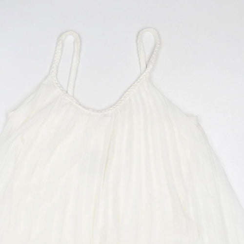 Apricot Womens White Polyester Camisole Tank Size 8 Scoop Neck