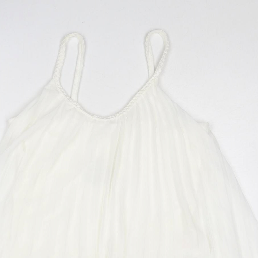 Apricot Womens White Polyester Camisole Tank Size 8 Scoop Neck