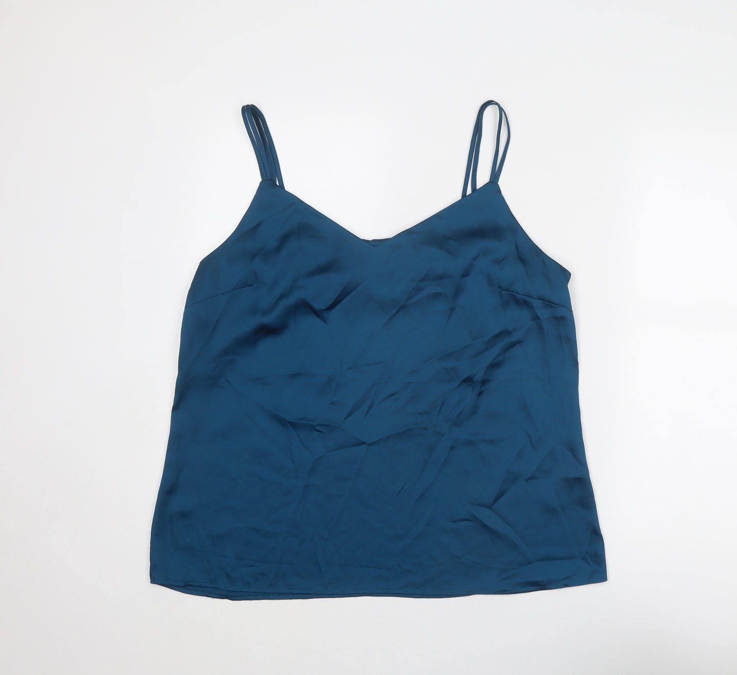 Marks and Spencer Womens Blue Polyester Camisole Tank Size 18 V-Neck