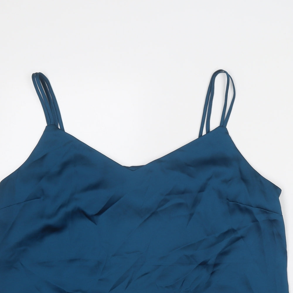 Marks and Spencer Womens Blue Polyester Camisole Tank Size 18 V-Neck