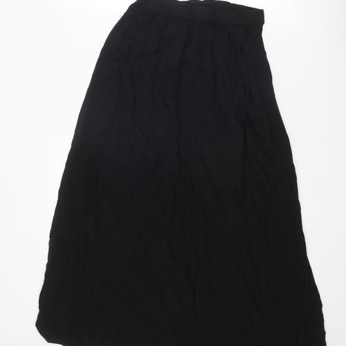New Look Womens Black Viscose Maxi Skirt Size 12