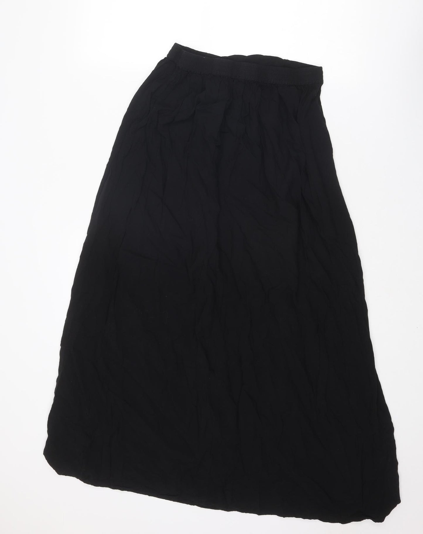 New Look Womens Black Viscose Maxi Skirt Size 12