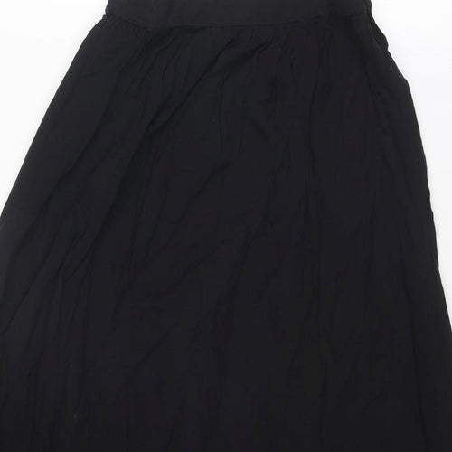 New Look Womens Black Viscose Maxi Skirt Size 12
