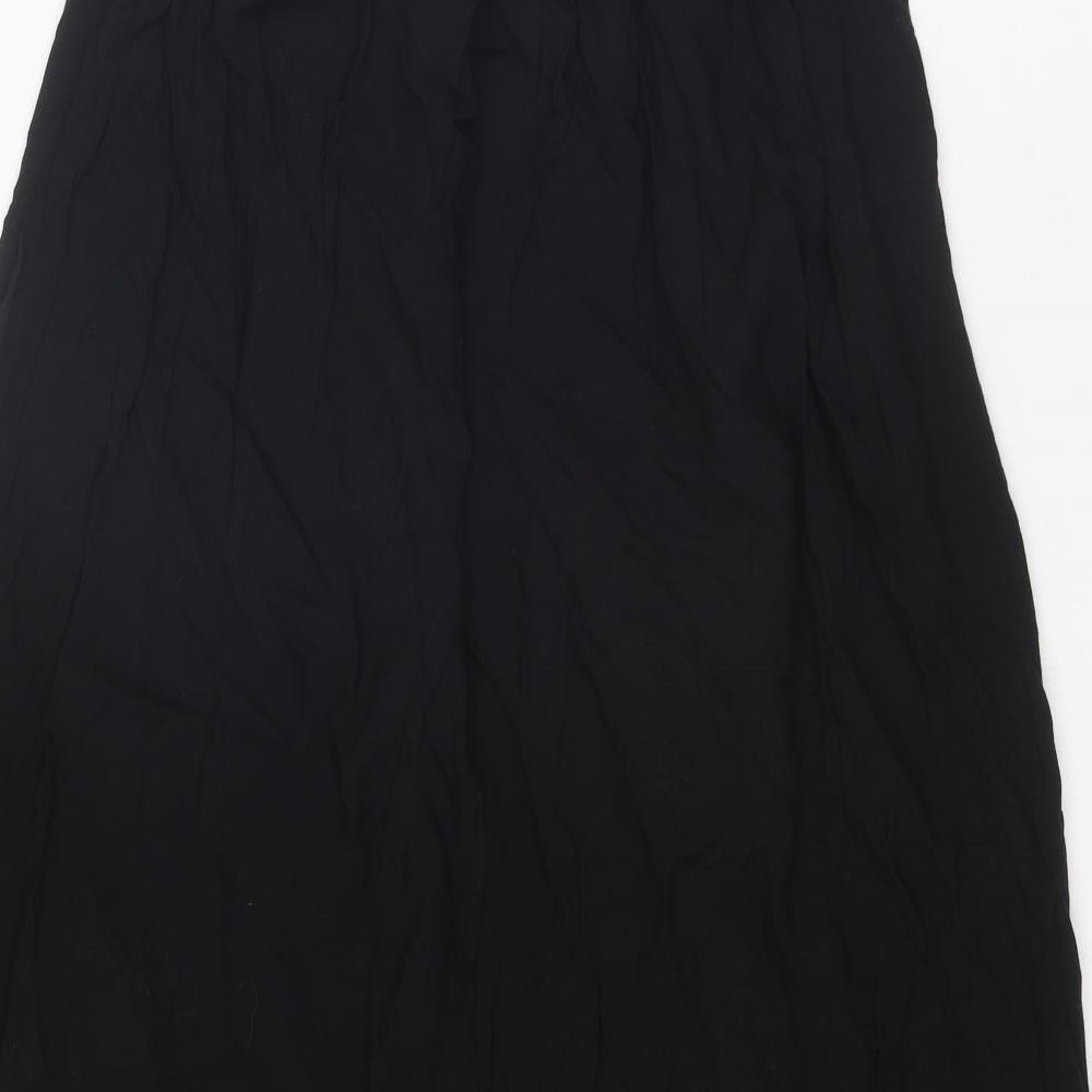 New Look Womens Black Viscose Maxi Skirt Size 12