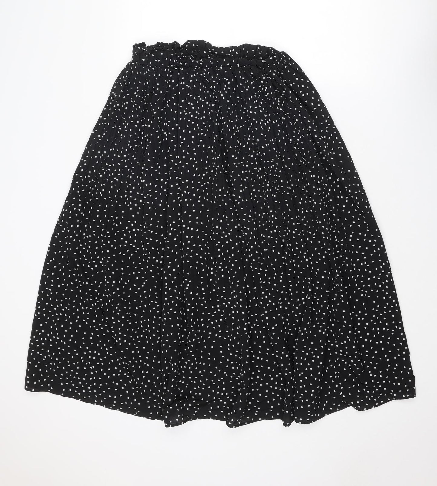 QED London Womens Black Polka Dot Polyester Peasant Skirt Size L