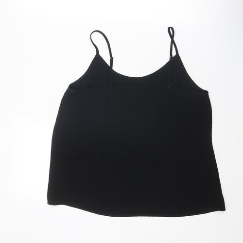 NEXT Womens Black Polyester Camisole Tank Size 12 Scoop Neck