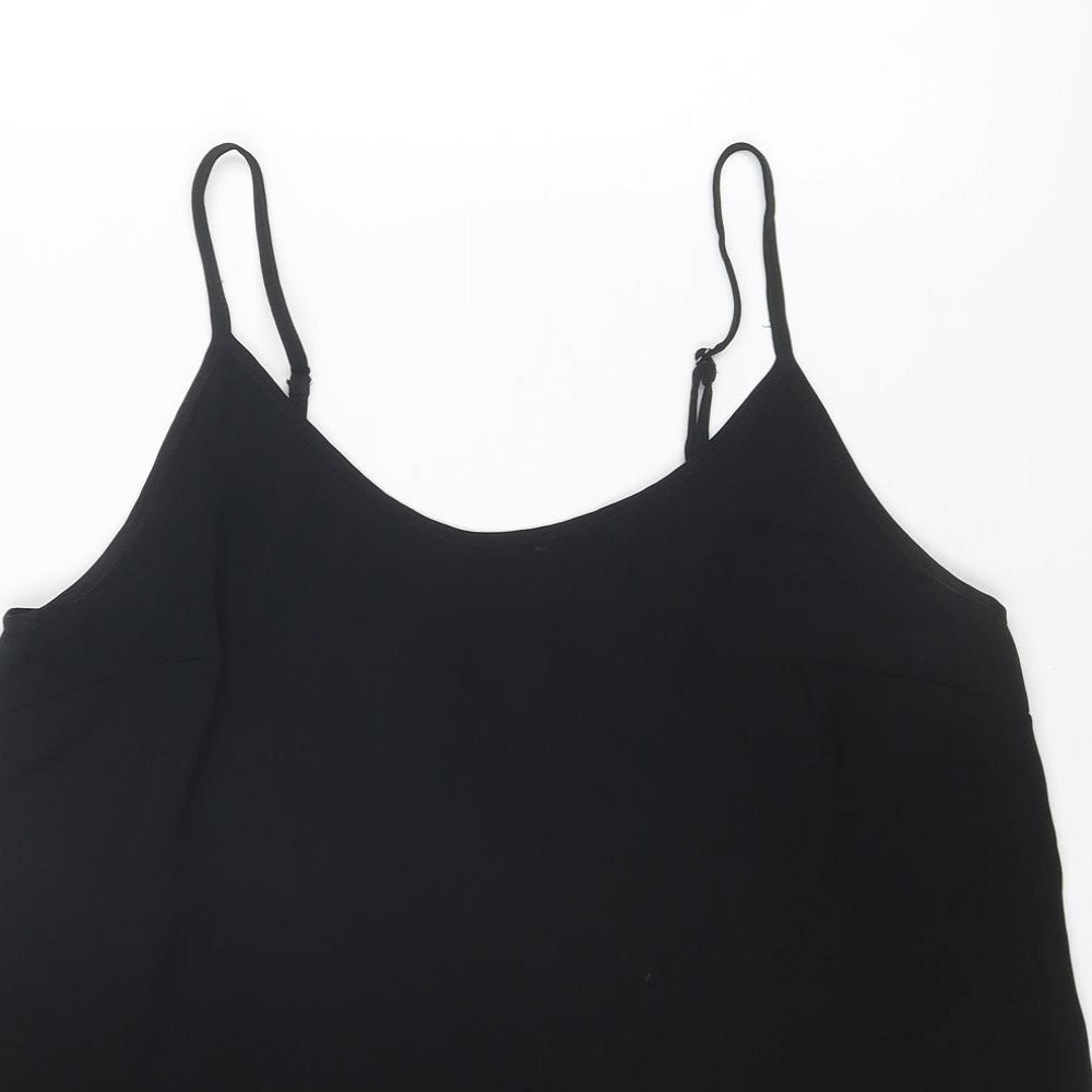 NEXT Womens Black Polyester Camisole Tank Size 12 Scoop Neck
