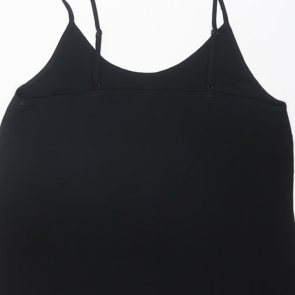 NEXT Womens Black Polyester Camisole Tank Size 12 Scoop Neck